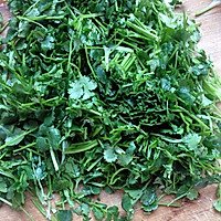 香菜肉渣的做法图解3