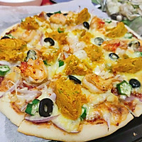 大虾南瓜PIZZA 外脆内软的薄饼披萨配方来了的做法图解18