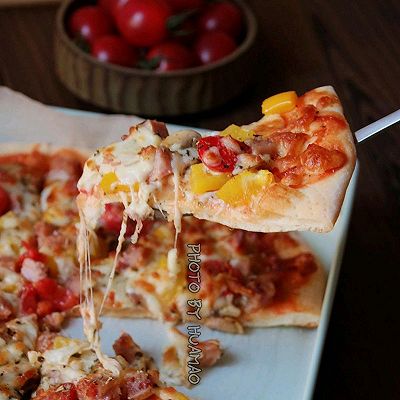 番茄薄底披萨