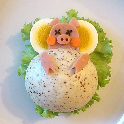 有趣又健康的早餐—分享小睡猪中式汉堡做法