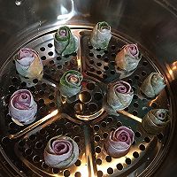 多彩玫瑰花馒头的做法图解12