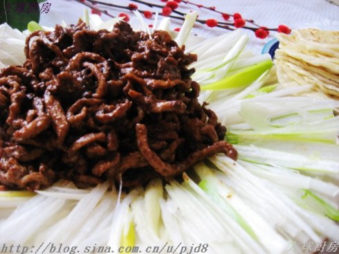 Shredded pork with Beijing sauce