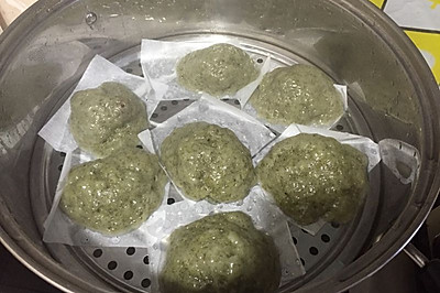 清明草蜜豆包