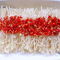 简单好滋味，椒香金针菇#寻找最聪明的蒸菜达人#的做法图解4