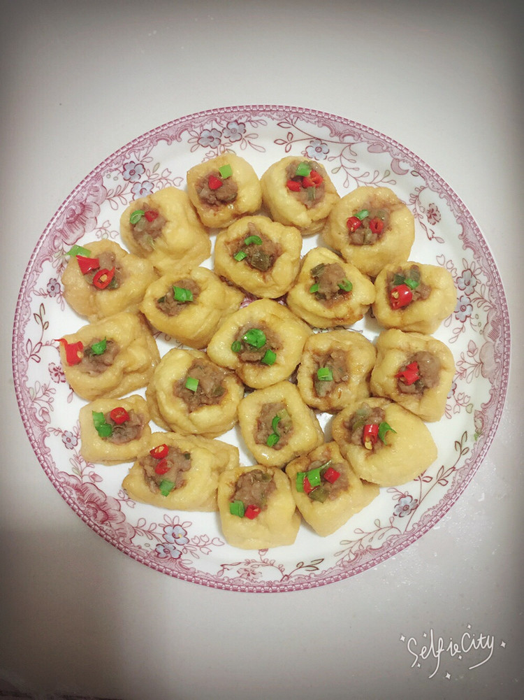 油豆腐酿肉的做法