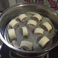 紫薯山药营养馒头（绣球，玫瑰花，双色）的做法图解21