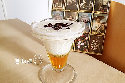 蜜豆果冻西米露