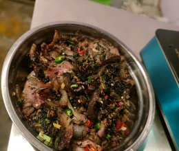 川渝家常菜—盐菜炒腊肉的做法