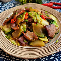 咸肉炒娃娃菜（抱儿菜）的做法图解13