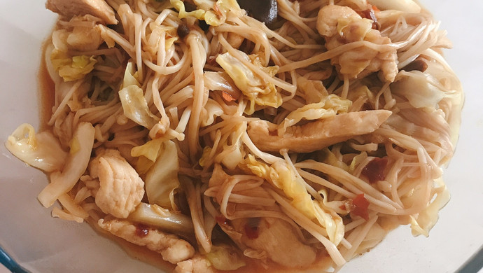 鱼香金针菇肉丝