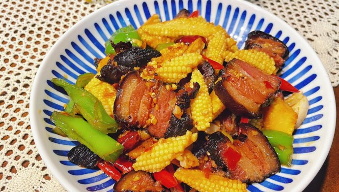 下饭菜——玉米笋炒腊肉