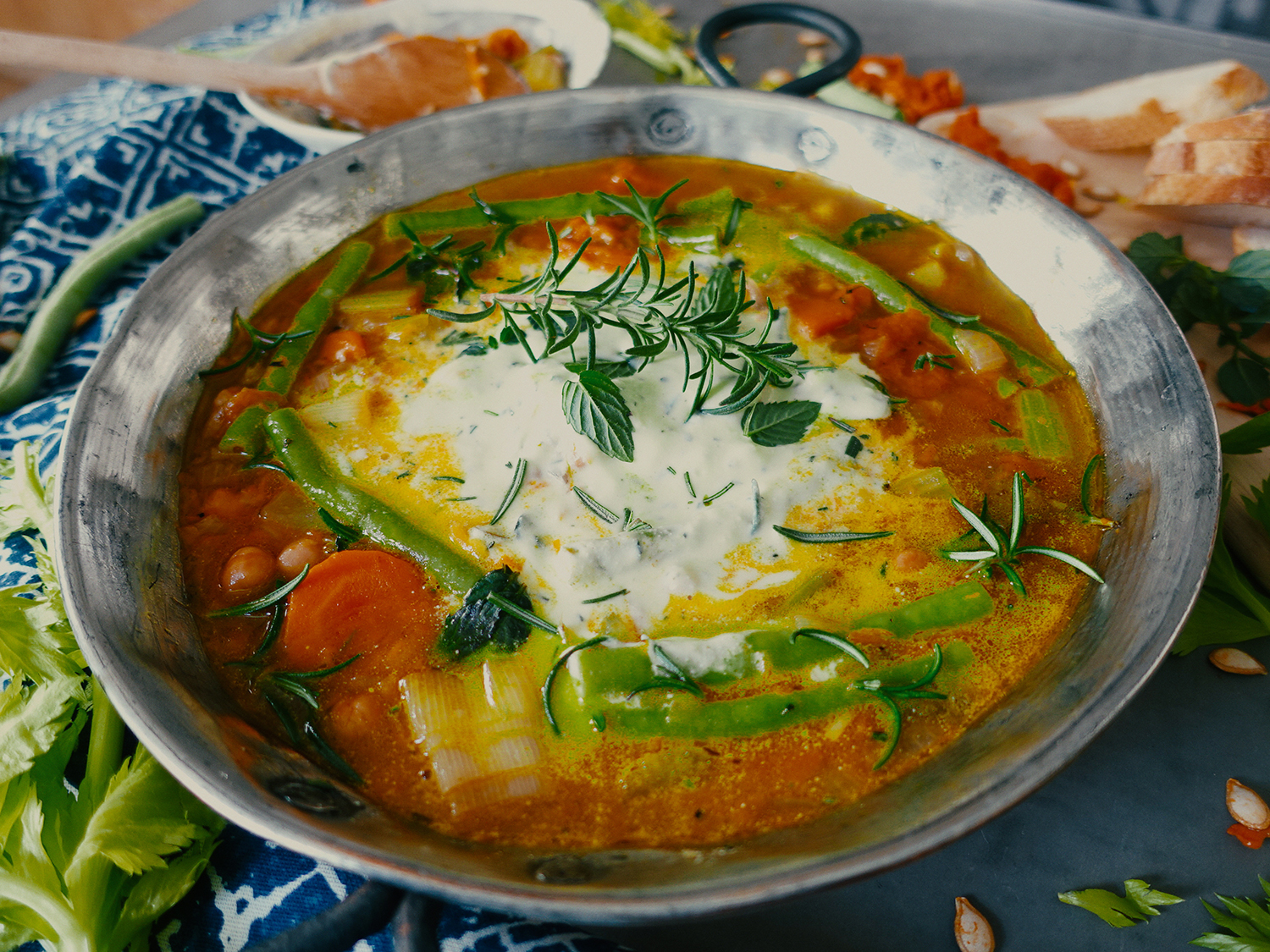 Stewed pumpkin with vegetables