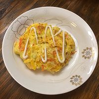 简易版卷心菜芝士厚蛋烧的做法图解4