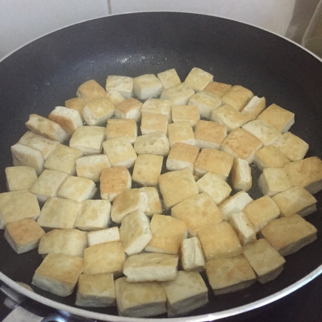 香煎豆腐炒肉的做法图解8