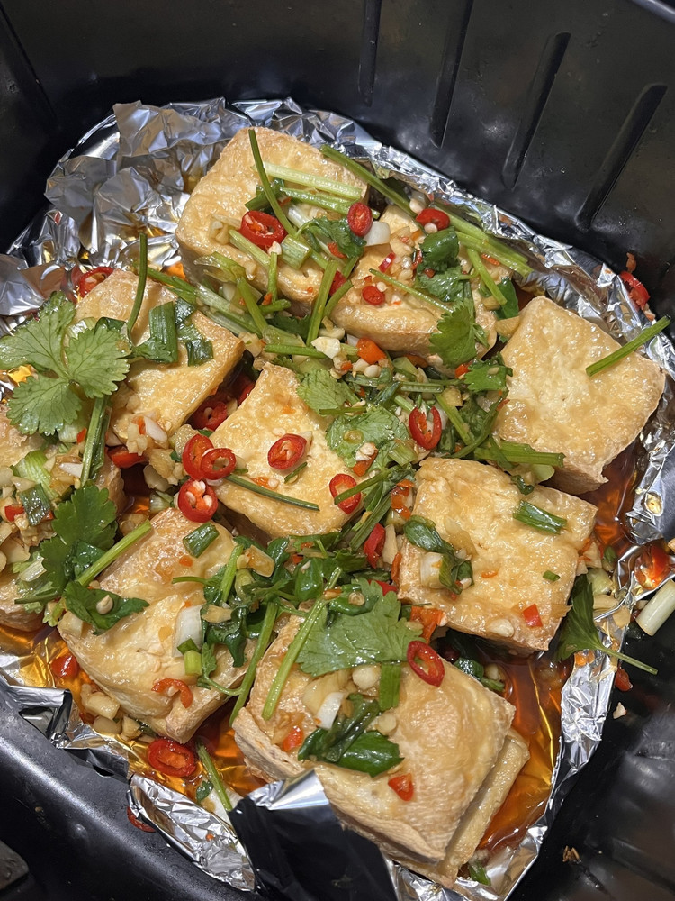 快手美味#空气炸锅烤豆腐 | 减脂期轻食推荐的做法
