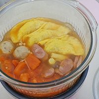 #太太乐鲜鸡汁芝麻香油#蛋饺粉丝煲的做法图解6