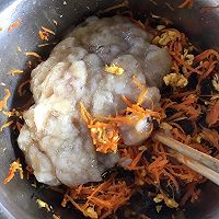 木耳胡萝卜鸡蛋虾泥水饺的做法图解8