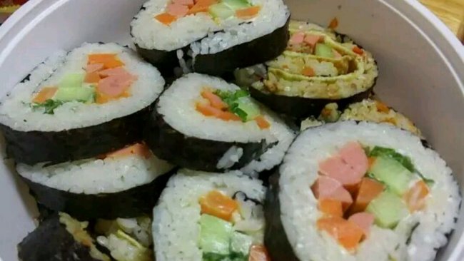 双色趣味寿司的做法