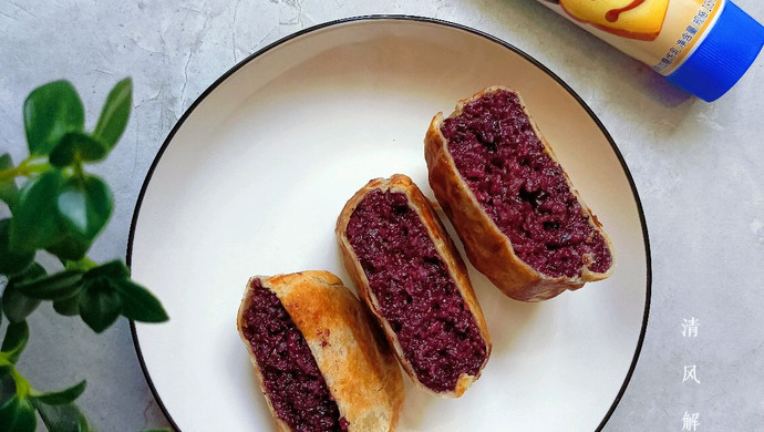 复刻的炼奶网红紫米饼