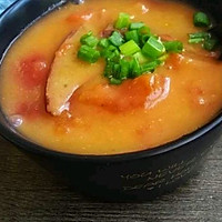 番茄猪肝糯米粉浓汤的做法图解10