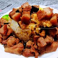 #刘畊宏女孩减脂饮食#香菇鸡蛋卤肉饭的做法图解18