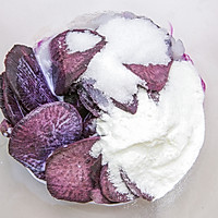 皮薄馅多的紫薯小饼，饺子皮就能做的做法图解3