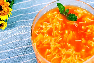 爽口开胃汤—番茄金针菇汤