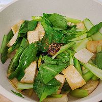 #金龙鱼橄榄油调和油520美食菜谱#一饭一蔬之青菜豆腐的做法图解6