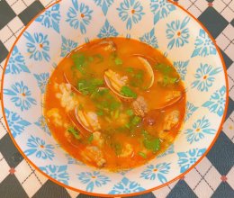 #晒出你的中秋团圆饭#蛤蜊疙瘩汤的做法