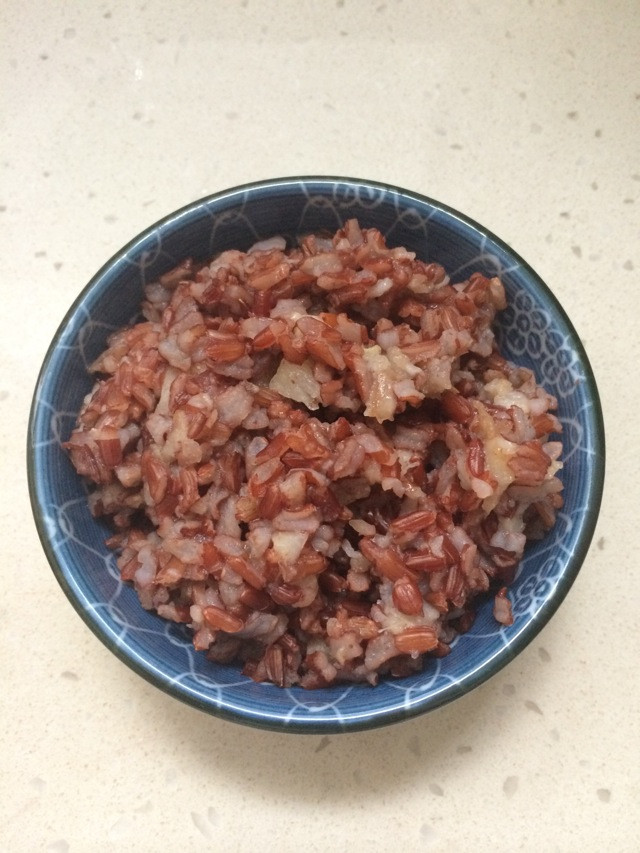简单快速早餐梨泥糙米饭的做法