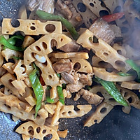 五花肉炒藕的做法图解4