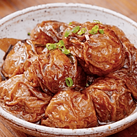 【油面筋塞肉】大上海才有的大肉丸，特别不一般！的做法图解5