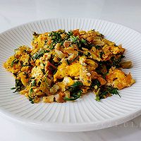 芥辣油煎荠菜蛋的做法图解8