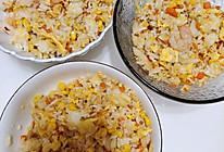 虾仁玉米胡萝卜白菜蛋炒饭的做法