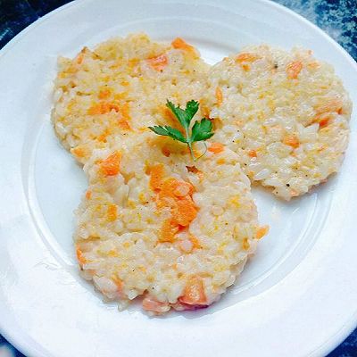 山药胡萝卜米饭饼（剩饭新做）