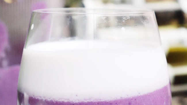 紫薯厚牛奶的做法