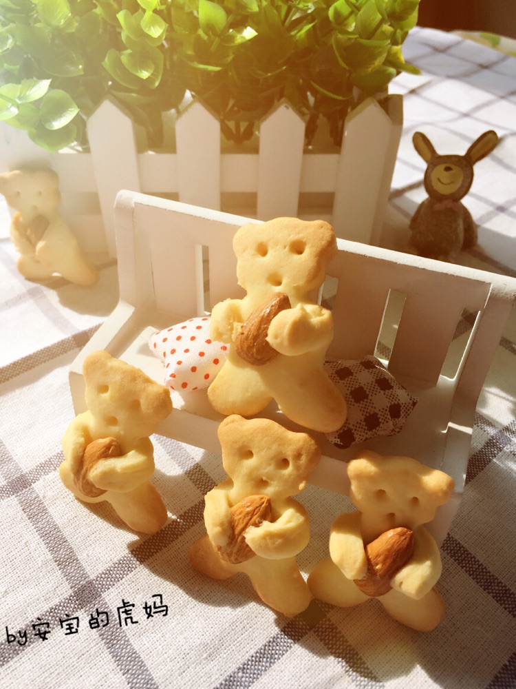 萌熊抱杏仁饼干的做法图解13
