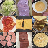 鸡蛋火腿三明治的做法图解2