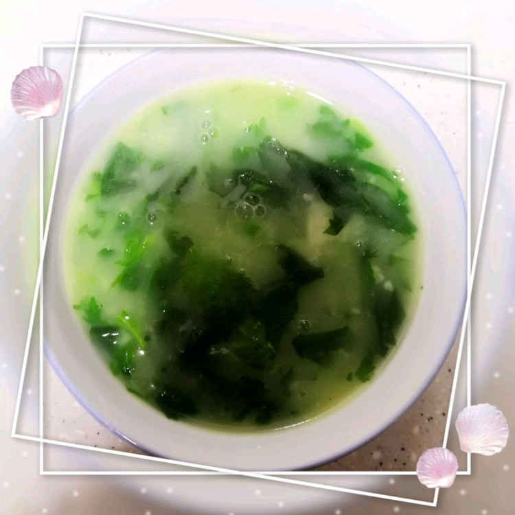 芹菜叶拌汤的做法