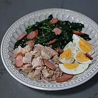 #浪漫七夕 共度“食”光#低脂高蛋白的金枪鱼菠菜沙拉的做法图解6