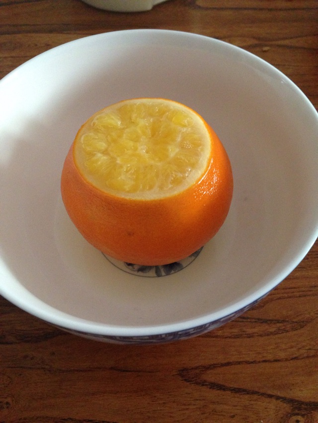 盐蒸橙子