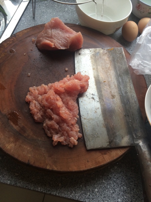 肉蒸豆米的做法图解1