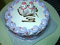 雪人裱花蛋糕的做法图解15