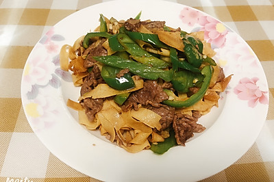 豆腐皮炒牛肉