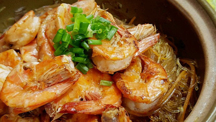 鲜虾粉丝煲