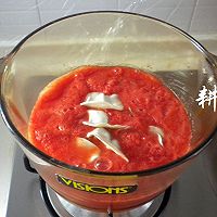饺子茄汁汤#极速早餐#的做法图解8