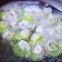 #换着花样吃早餐#槐花扇贝肉丁翡翠饺子的做法图解17