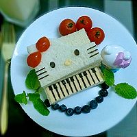 立体吐司♥凯蒂猫钢琴的做法图解6