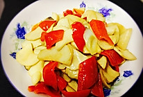 杏鲍菇炒红椒的做法