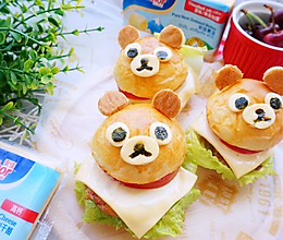 #安佳儿童创意料理#小熊芝士猪肉汉堡的做法